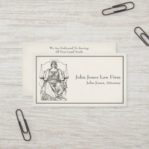 Rechtsanwältin Lady Justice Business Card Visitenkarte
