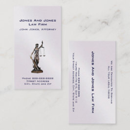 Rechtsanwältin Lady Justice Business Card Visitenkarte