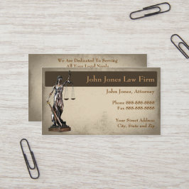 Rechtsanwältin Lady Justice Business Card Visitenkarte