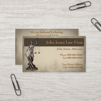 Rechtsanwältin Lady Justice Business Card Visitenkarte