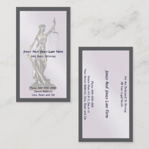 Rechtsanwältin Lady Justice Business Card Visitenkarte