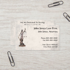 Rechtsanwältin Lady Justice Business Card Visitenkarte