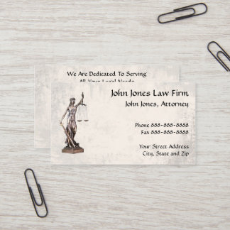 Rechtsanwältin Lady Justice Business Card Visitenkarte