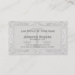 Rechtsanwältin Linen Texture Vintag Visitenkarte