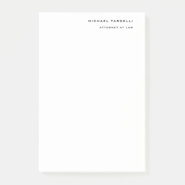 Rechtsanwältin Minimalistische klassische Schlicht Post-it Klebezettel (Vorderseite)
