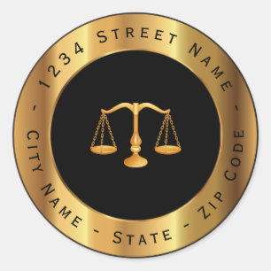 Rechtsanwältin mit dem Gütesiegel "Gold Scale Retu Runder Aufkleber