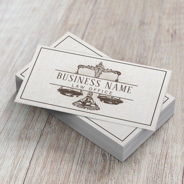 Rechtsanwältin Vintager Rechtsordnung Visitenkarte (Von Creator hochgeladen)