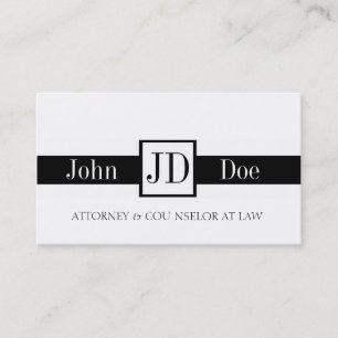 Rechtsanwalts-Band-Quadrat B/W Visitenkarte