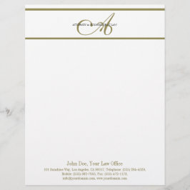 Rechtsanwalts-Briefkopf-Goldskript - Briefkopf