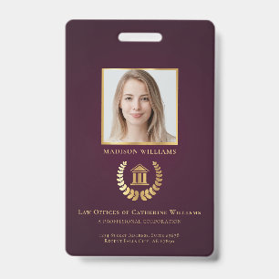 Rechtsanwalts-Geschäftsfoto personalisiert Ausweis