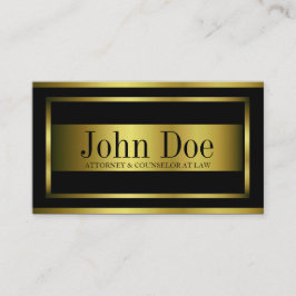 Rechtsanwalts-Goldmetallmetallische Grenze Visitenkarte