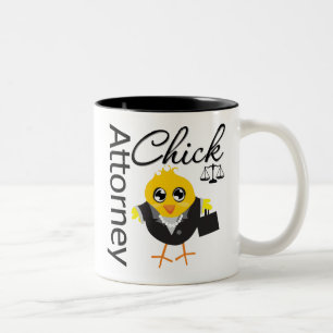 Rechtsanwalts-Küken v2 Zweifarbige Tasse