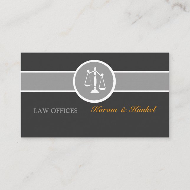 Rechtsanwalts-legale Gerechtigkeit stuft Visitenkarte (Vorderseite)