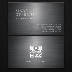 Rechtsanwalts Metallischer QR-Code Visitenkarte