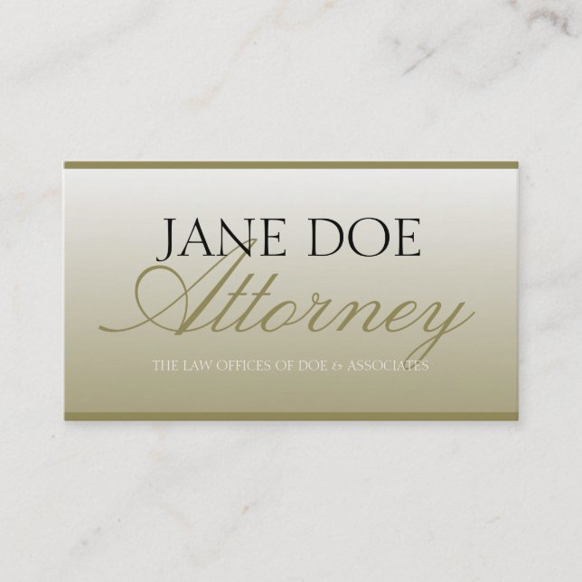 Rechtsanwalts-Rechtsanwalt-Sozietäts-Skript-Gold Visitenkarte (Vorderseite)