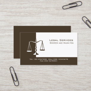 Rechtsanwalts-Skalen von Gerechtigkeit Visitenkarte