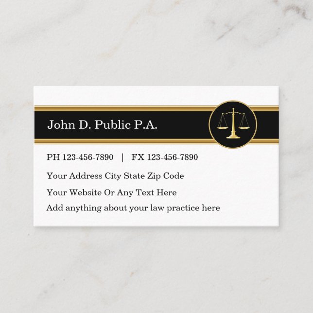 Rechtsanwalts-Visitenkarten Visitenkarte (Vorderseite)