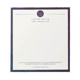 Rechtsanwaltsbüro elegant beruflich personalisiert notizblock