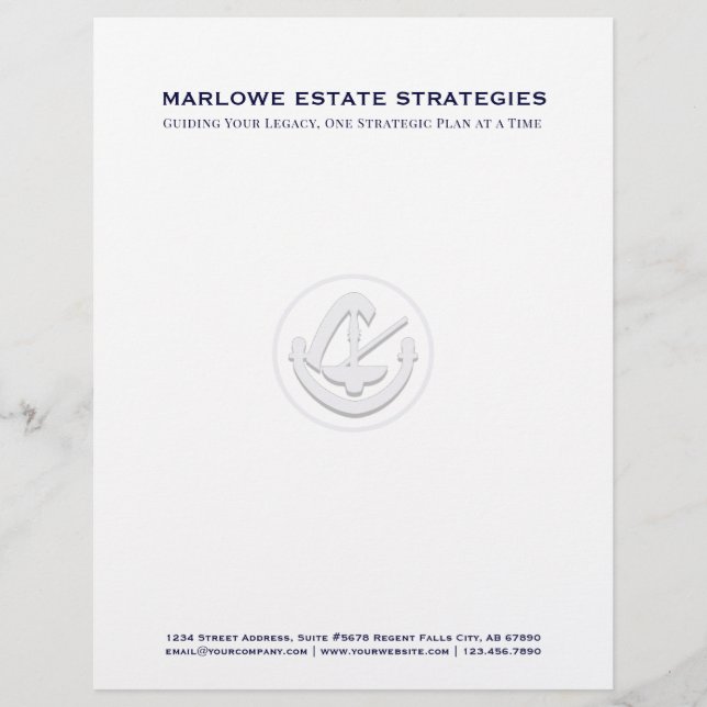 Rechtsanwaltsbüro Letterhead Briefbogen (Vorderseite)