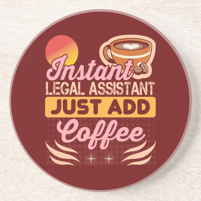 Rechtsanwaltsgehilfe Kaffee Untersetzer Schreibtis (Vorne)