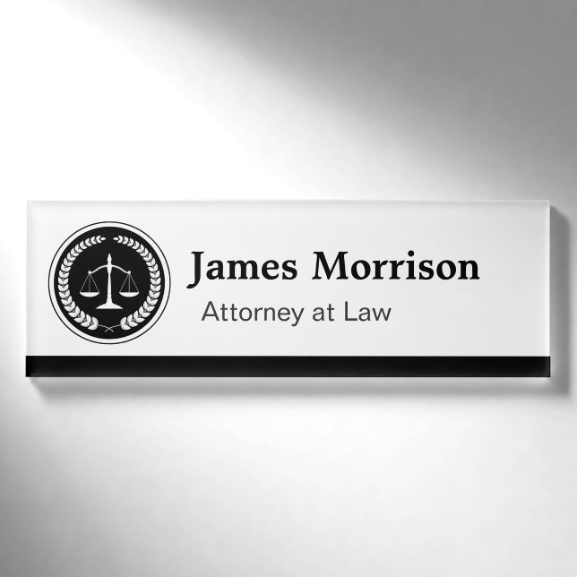 Rechtsanwaltskammer - Skala für das Logo "Justiz" Namenschild (Vorderseite)