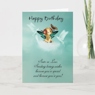Rechtsanwaltskanzlei Fairy Birthday Card mit Taube Karte