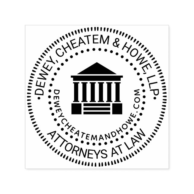 Rechtsanwaltskanzlei Logo Siegel Courthouse Name U Permastempel (Design)