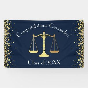 Rechtsanwaltskanzlei Marine Blue Gold Graduation P Banner