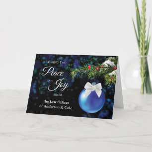 Rechtsanwaltskanzlei Weihnachts-Ornament mit indiv Karte
