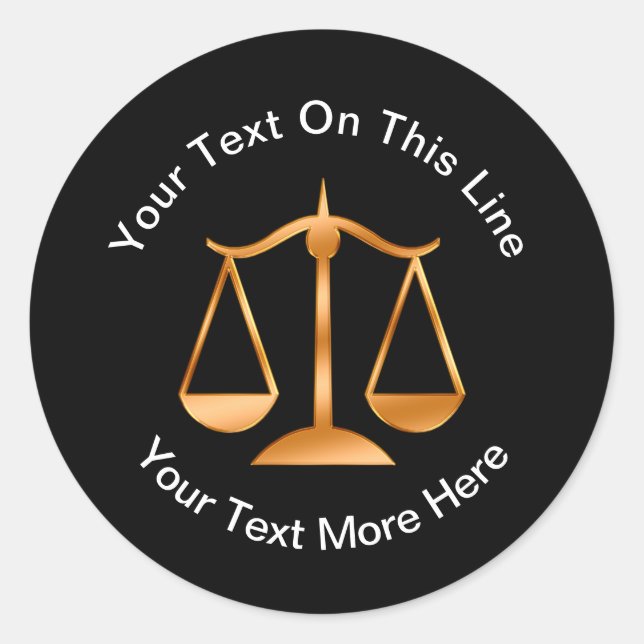 Rechtsanwaltskanzlei Werbeplakette Runder Aufkleber (Vorderseite)