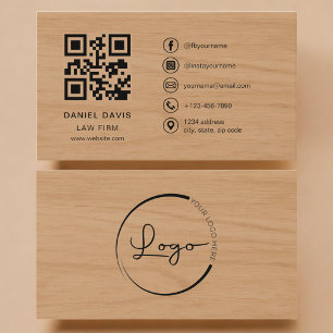 Rechtsanwaltskanzlei Wood Professioneller QR-Code Visitenkarte