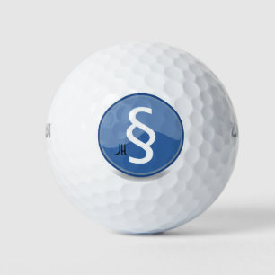 Rechtsanwaltsrichter Rechtsanwältin Monogramm-Kuns Golfball