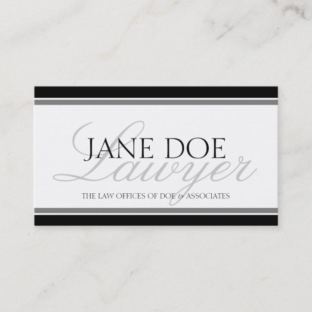 Rechtsanwaltsschrift - Verfügbares Schreiben - Visitenkarte (Vorderseite)