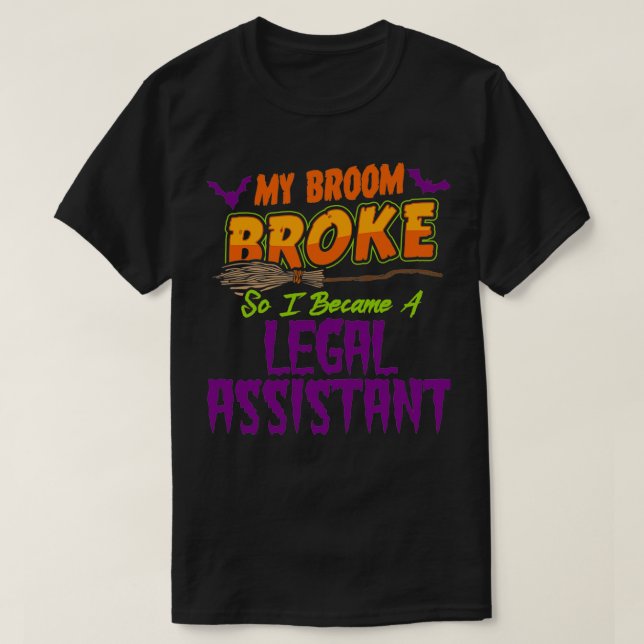Rechtsassistent Haloween lustig T-Shirt (Design vorne)