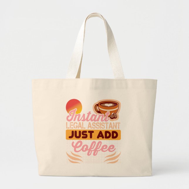 Rechtsassistenten-Kaffee-Tasche Arbeit Jumbo Stoffbeutel (Vorne)