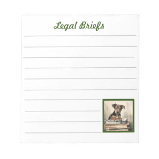 Rechtsbeschreibungen mit Puppy Companion Notepad Notizblock