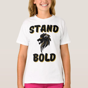 Rechtschaffene Haltung kühl als Löwenmädchen T-Shirt