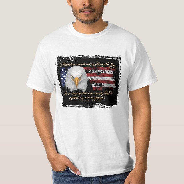 Rechtschaffener Patriotismus T-Shirt (Vorderseite)