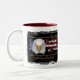 Rechtschaffener Patriotismus Zweifarbige Tasse