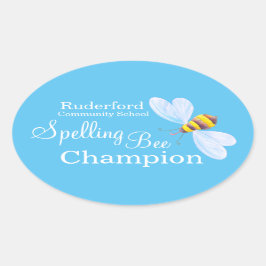 Rechtschreibende Bienenmeister personalisierte Sch Ovaler Aufkleber