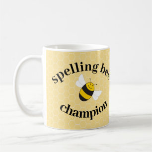 Rechtschreibende Bienenmeisterschaft für Schulwet Kaffeetasse