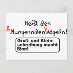 Rechtschreibung Postkarte