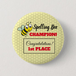 Rechtschreibwettbewerb Bee Award Champion School Button