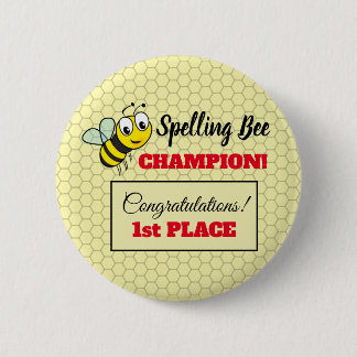 Rechtschreibwettbewerb Bee Award Champion School Button