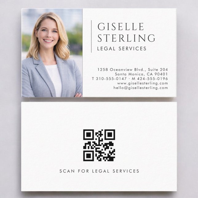 Rechtsdienstleistungen Foto-QR-Code Visitenkarte (Von Creator hochgeladen)