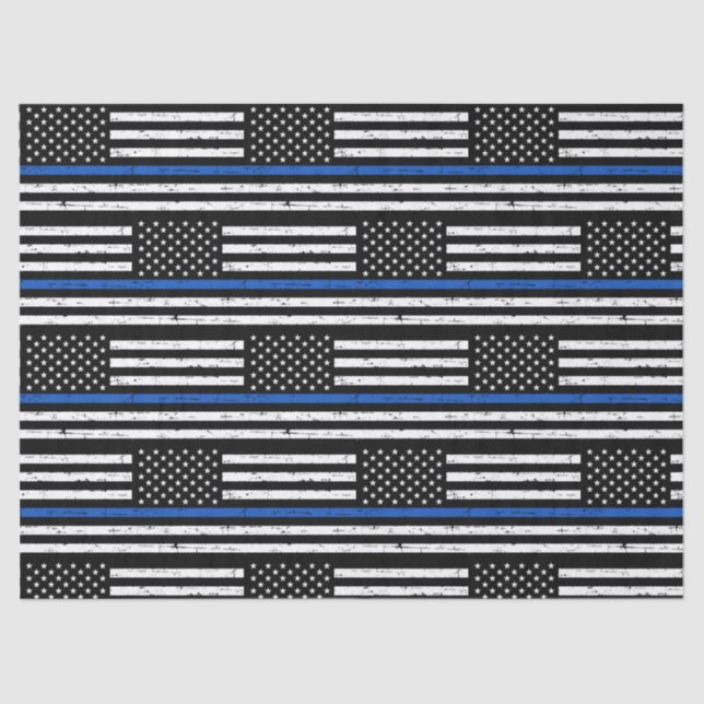 Rechtsdurchsetzung der Polizei in der "Blue Line" Seidenpapier (Vorderseite)