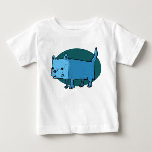Rechtshunde lustiger Cartoon Baby T-shirt