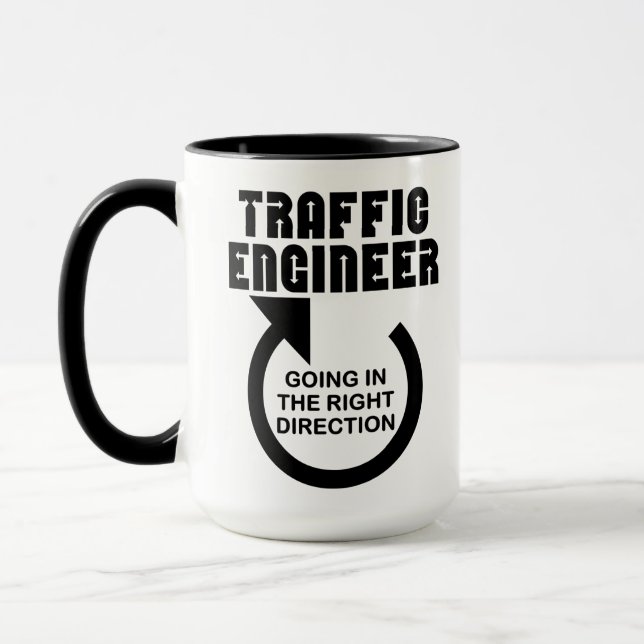 Rechtsrichtung des Verkehrsingenieurs Tasse (Links)