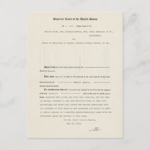 Rechtssache Brown/Rat der Bildung Topeka Postkarte