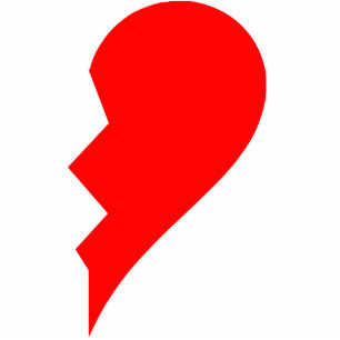 Rechtstück des defekten Herzens (finden Sie die Fotoskulptur Magnet